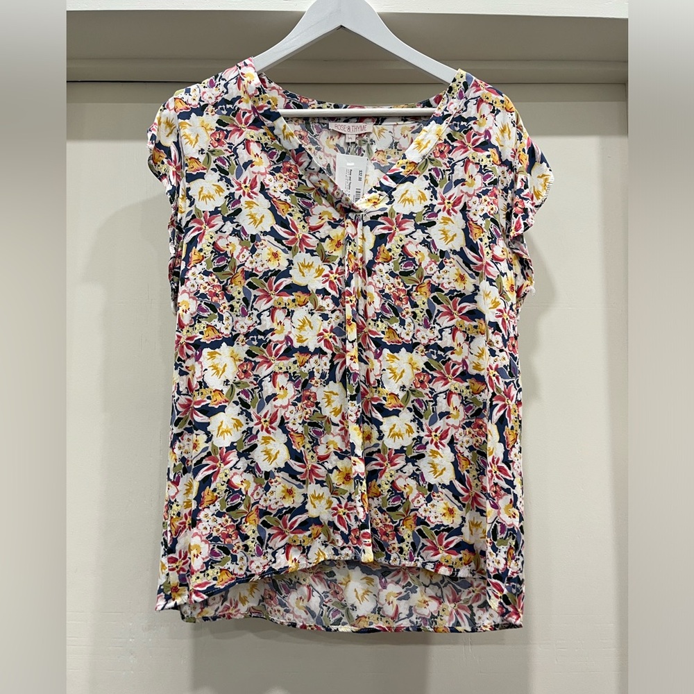 Rose and Thyme - Floral Shirt - Size XL